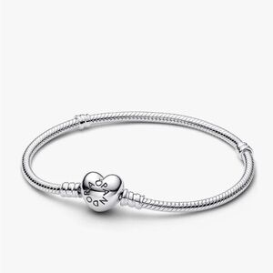 Pandora Silver Heart Charm Bracelet